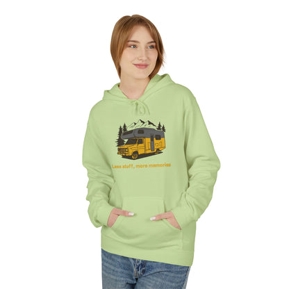 Adventure Awaits Fleece Hoodie | Cozy Travel Hoodie, Campfire Apparel, Unisex Gift, Outdoor Gear, Nature Lover Sweatshirt - MaisonThreadory