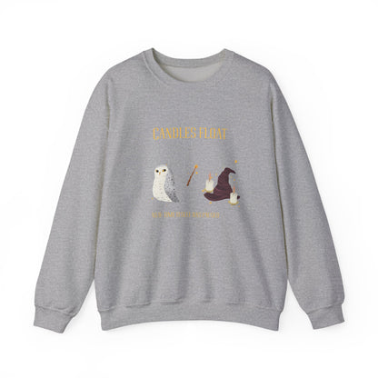 Whimsical Owl Crewneck Sweatshirt, Cozy Fall Apparel, Gift for Nature Lovers, Halloween Sweater, Cute Animal Sweatshirt - MaisonThreadory
