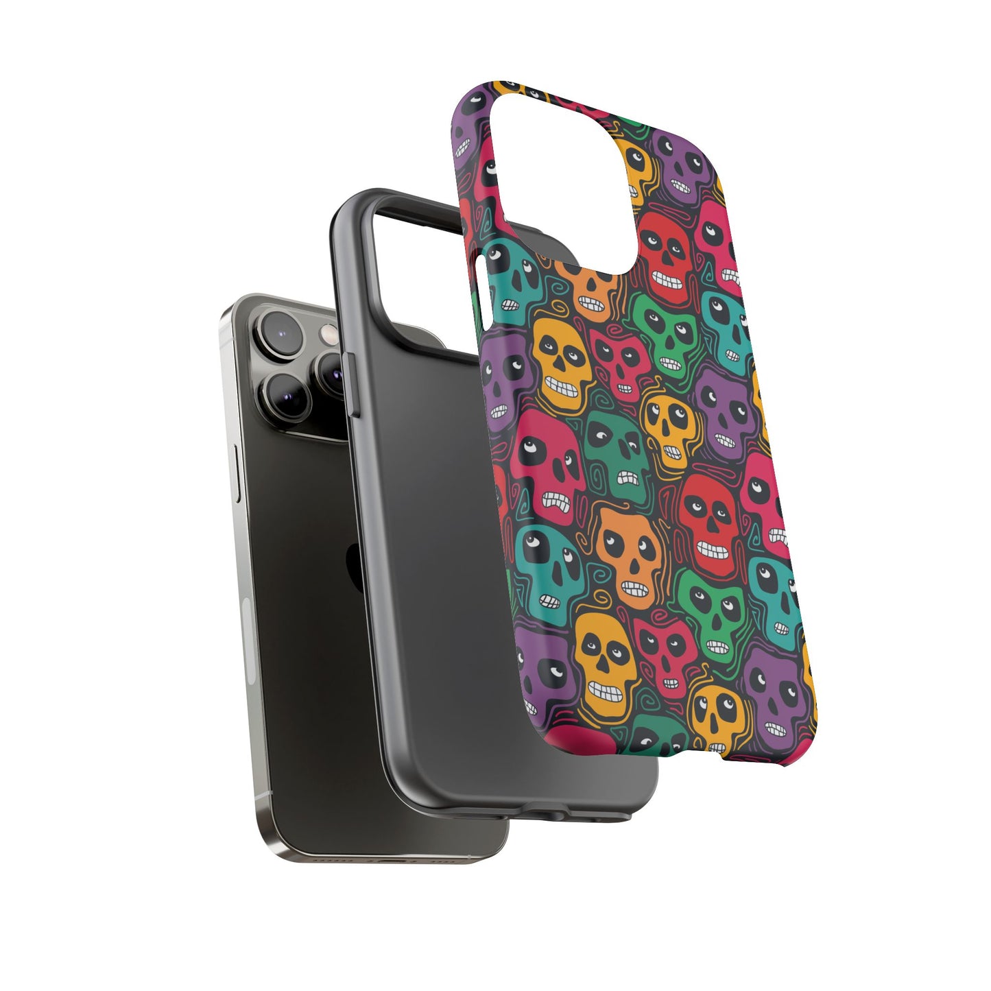 Phone Case, Day of the Dead Tough Case Phone, Mexican Skull Phone Cover, Floral Skeleton Phone Protector, Sugar Skull iPhone Case, Tough