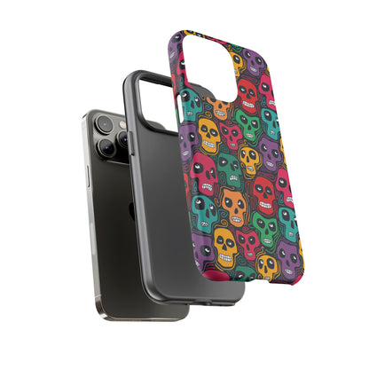 Phone Case, Day of the Dead Tough Case Phone, Mexican Skull Phone Cover, Floral Skeleton Phone Protector, Sugar Skull iPhone Case, Tough