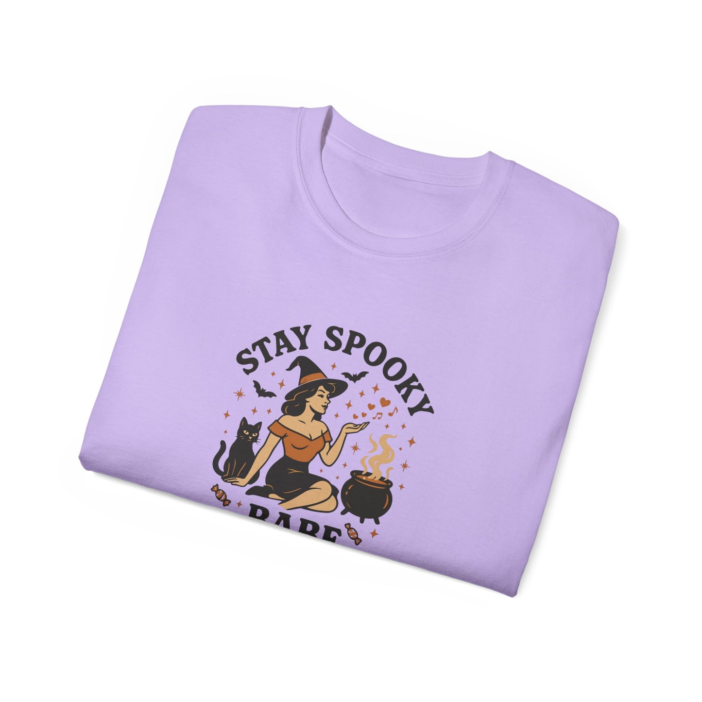 Spooky Halloween Unisex Tee, Stay Spooky Babe Shirt, Plus Size Halloween T-Shirt, Cute Witch Tee, Fall Festive Apparel