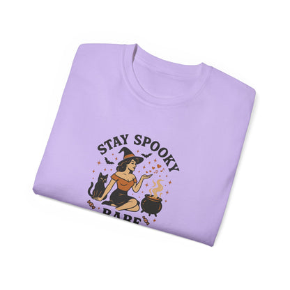 Spooky Halloween Unisex Tee, Stay Spooky Babe Shirt, Plus Size Halloween T-Shirt, Cute Witch Tee, Fall Festive Apparel