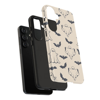Halloween Phone Case, Ghosts and Bats, Cute Phone Cover, Spooky Accessories, Fall Decor, Gifts for Her, Halloween Party - MaisonThreadory