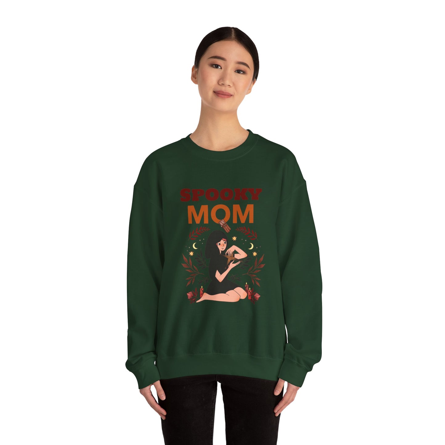 Spooky Mom Sweatshirt | Unisex Crewneck | Halloween Apparel | Gift for Moms | Cozy Fall Fashion | Cute Sweatshirt - MaisonThreadory