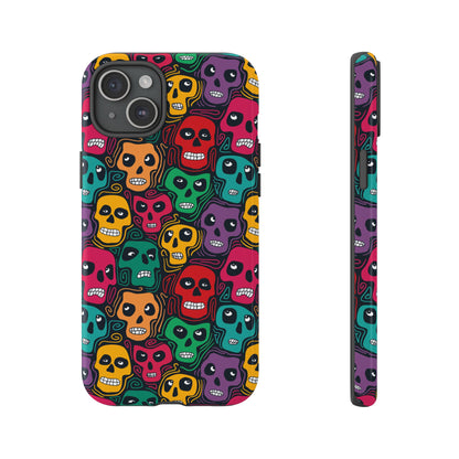 Phone Case, Day of the Dead Tough Case Phone, Mexican Skull Phone Cover, Floral Skeleton Phone Protector, Sugar Skull iPhone Case, Tough