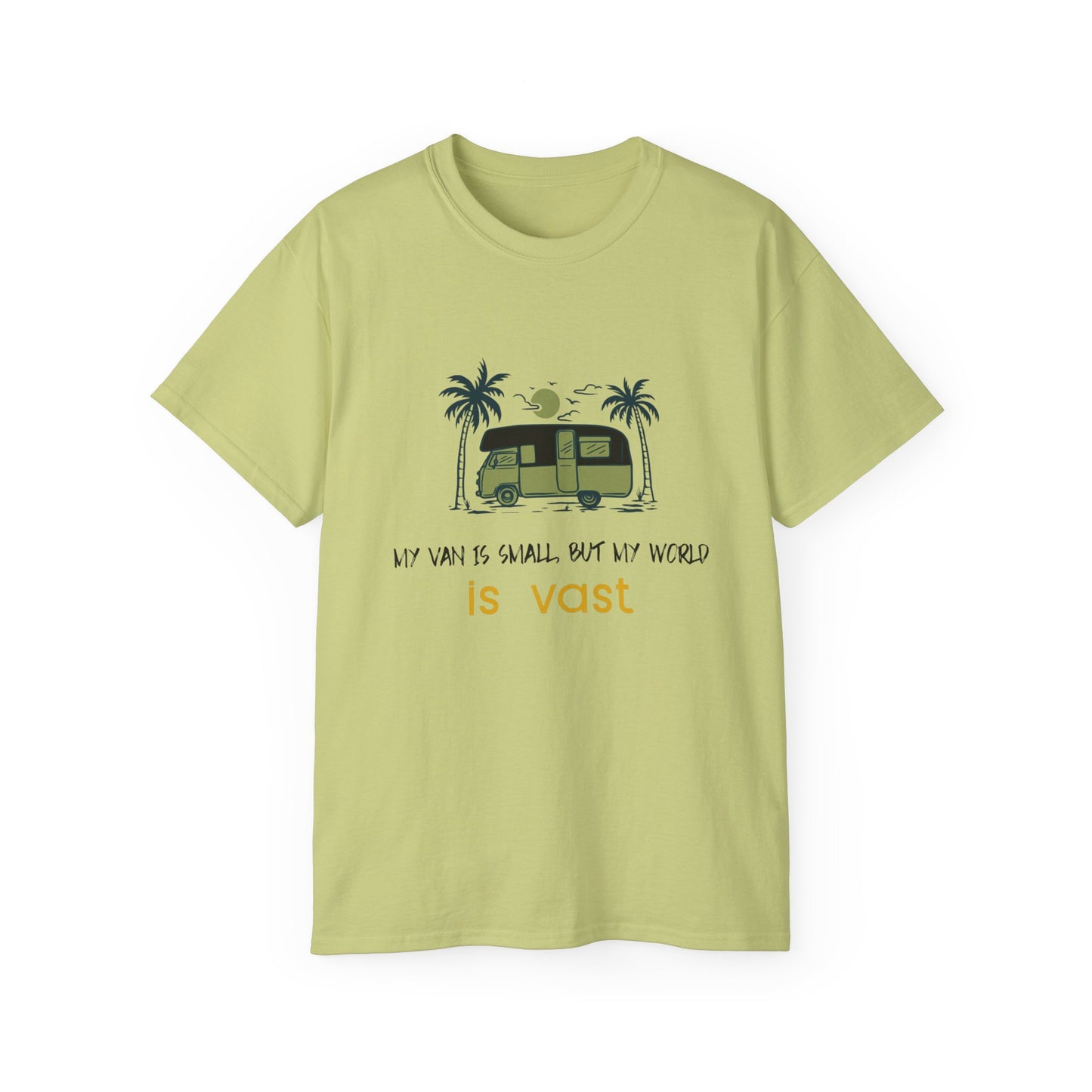 Vast World Van Tee, Travel T-Shirt, Adventure Tee, Camping Gift, Road Trip Shirt, Nature Lover Apparel - MaisonThreadory