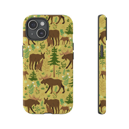 Moose Phone Case - Nature Lover's Accessory, Gifts for Outdoorsy Friends, Wildlife Decor, Eco-Friendly Cover, Forest Adventure Gear - MaisonThreadory