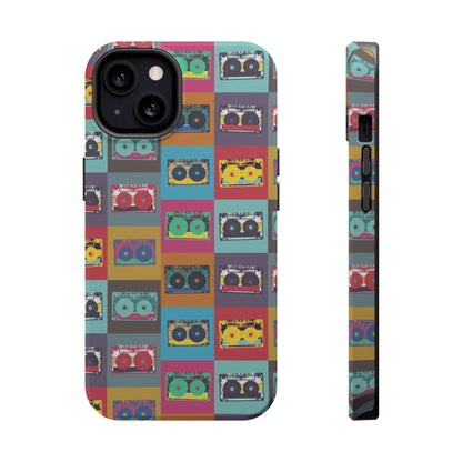 Retro Cassette Tape Phone Case, Vintage Style Tough Case, Music Lover Gift, Funky Tech Accessory, Fun Phone Cover