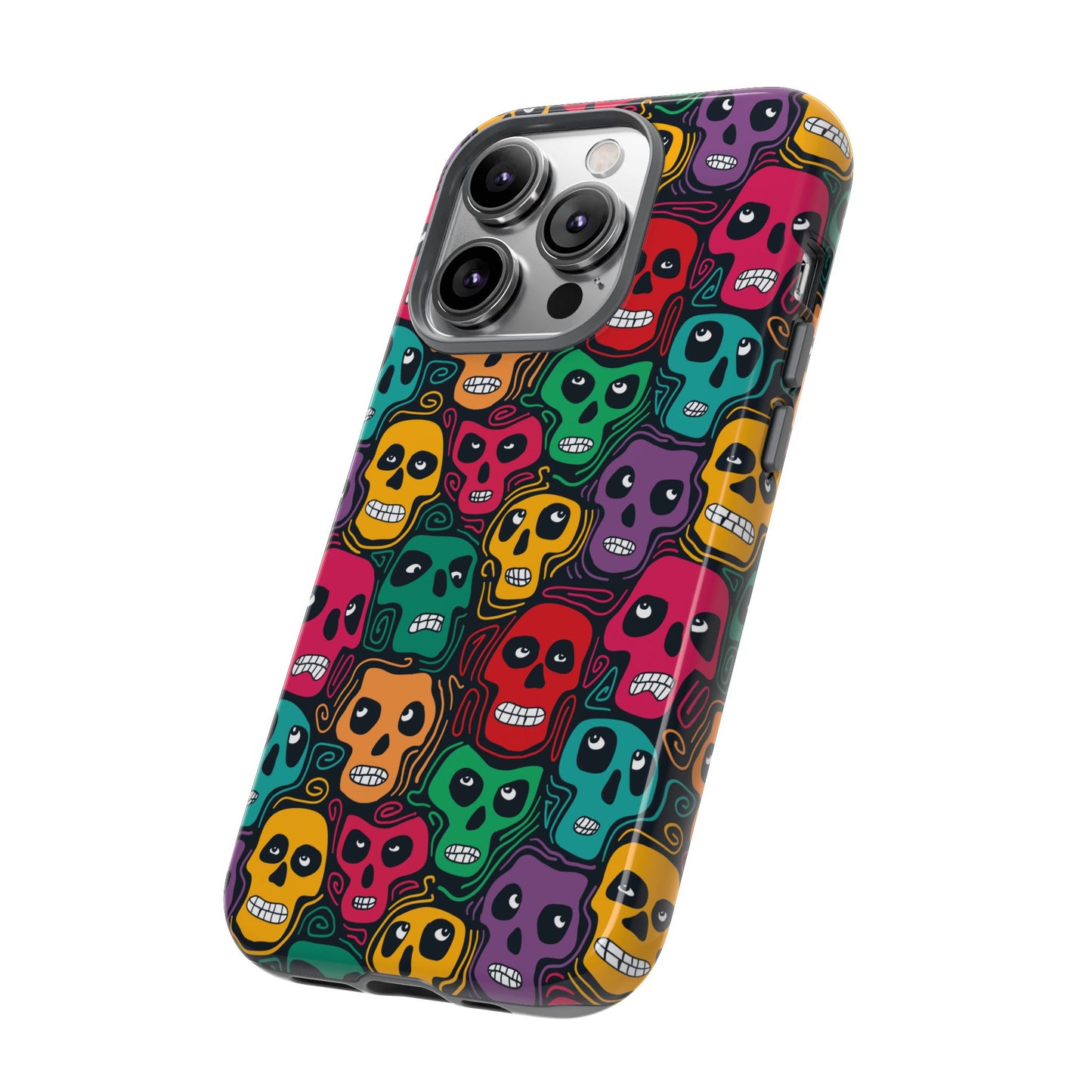 Phone Case, Day of the Dead Tough Case Phone, Mexican Skull Phone Cover, Floral Skeleton Phone Protector, Sugar Skull iPhone Case, Tough
