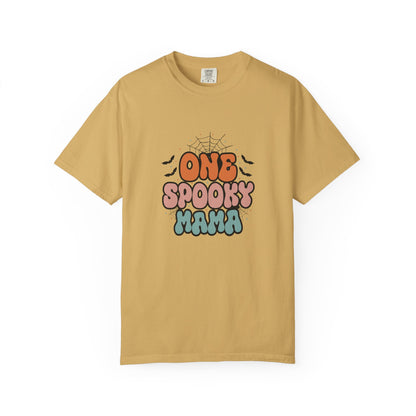 Unisex Halloween T-Shirt, One Spooky Mama Tee, Casual Fall Apparel, Gift for Moms, Halloween Festivities, Spooky Season Shirt