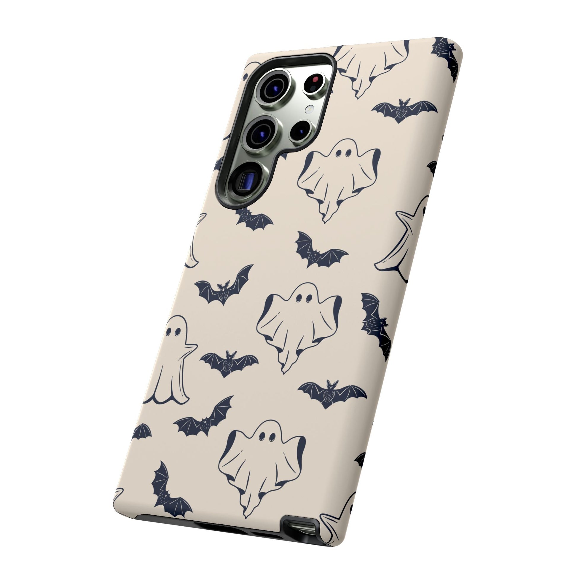 Halloween Phone Case, Ghosts and Bats, Cute Phone Cover, Spooky Accessories, Fall Decor, Gifts for Her, Halloween Party - MaisonThreadory
