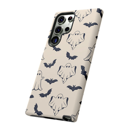 Halloween Phone Case, Ghosts and Bats, Cute Phone Cover, Spooky Accessories, Fall Decor, Gifts for Her, Halloween Party - MaisonThreadory