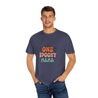 Unisex Halloween T-Shirt, One Spooky Mama Tee, Casual Fall Apparel, Gift for Moms, Halloween Festivities, Spooky Season Shirt