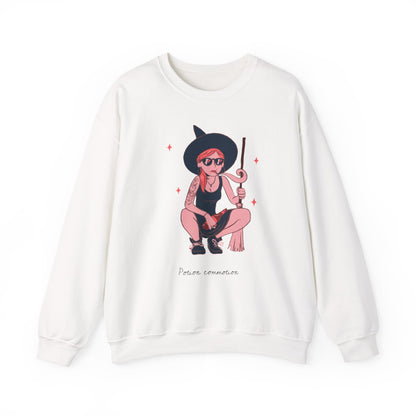 Chic Witch Sweatshirt - Cozy Unisex Crewneck for Halloween, Fall Fashion, Casual Wear, Gift for Friends & Family