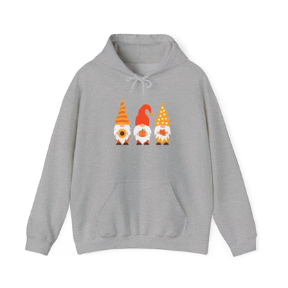 Gnome-Themed Unisex Hoodie: Cozy Fall Sweatshirt, Autumn Style, Perfect for Thanksgiving, Gift for Gnome Lovers, Seasonal Apparel