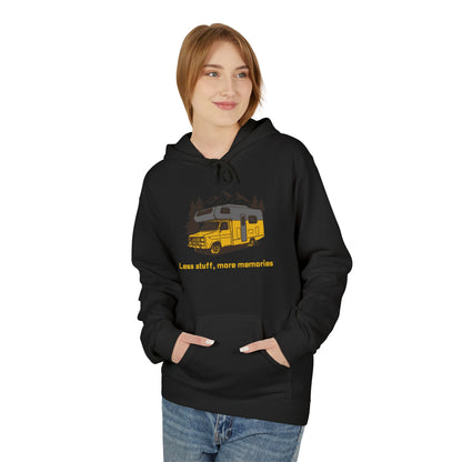 Adventure Awaits Fleece Hoodie | Cozy Travel Hoodie, Campfire Apparel, Unisex Gift, Outdoor Gear, Nature Lover Sweatshirt - MaisonThreadory