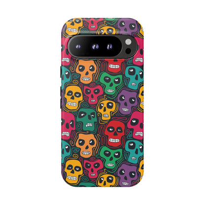 Phone Case, Day of the Dead Tough Case Phone, Mexican Skull Phone Cover, Floral Skeleton Phone Protector, Sugar Skull iPhone Case, Tough