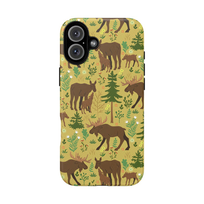 Moose Phone Case - Nature Lover's Accessory, Gifts for Outdoorsy Friends, Wildlife Decor, Eco-Friendly Cover, Forest Adventure Gear - MaisonThreadory
