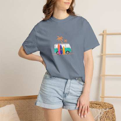 Surf Van T-Shirt — Retro Beach Camper Graphic Tee