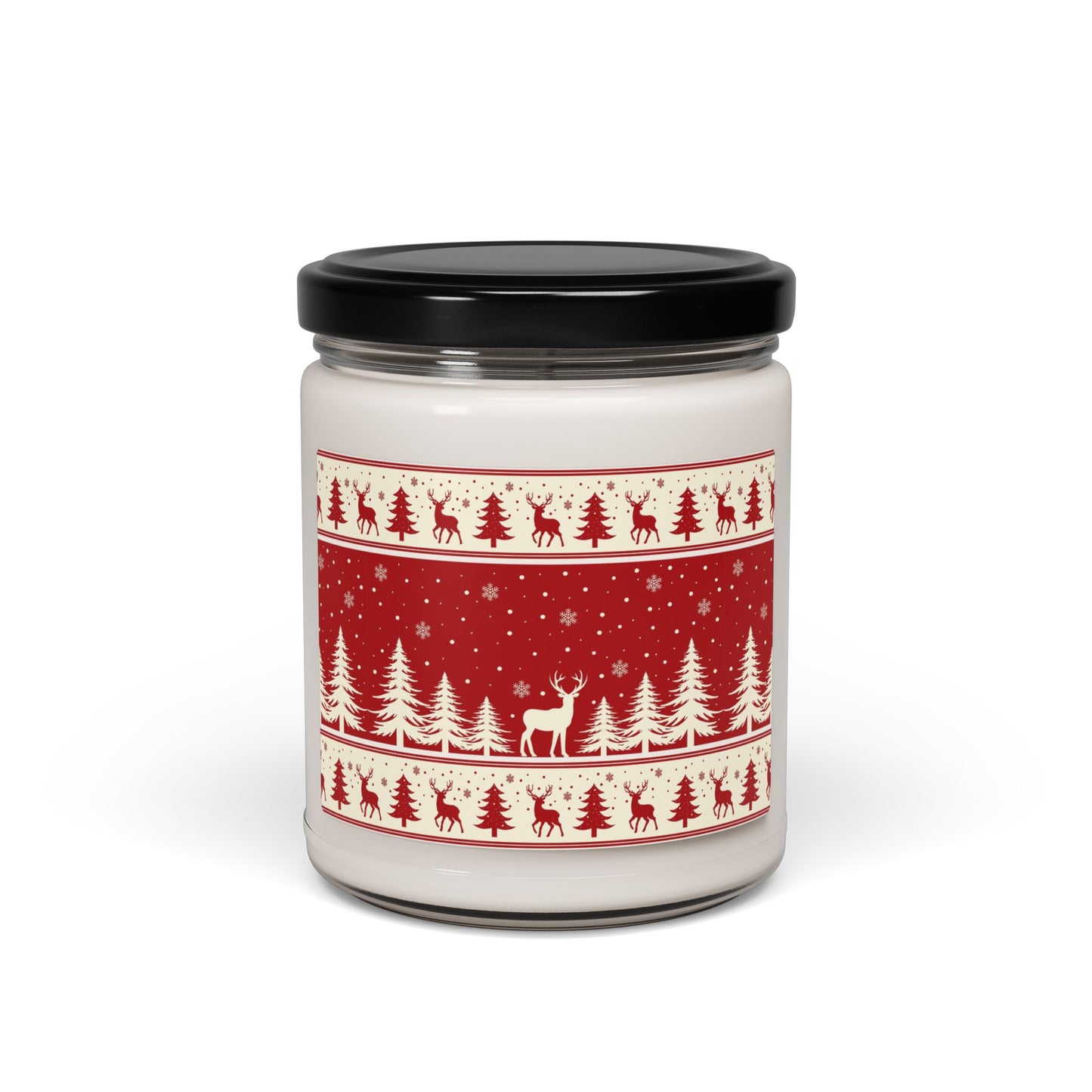Christmas Reindeer Soy Candle — 9oz Scented Holiday Candle