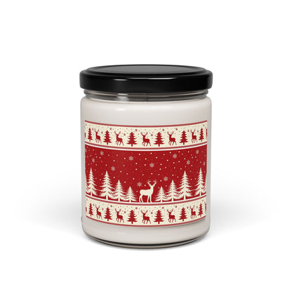 Christmas Reindeer Soy Candle — 9oz Scented Holiday Candle