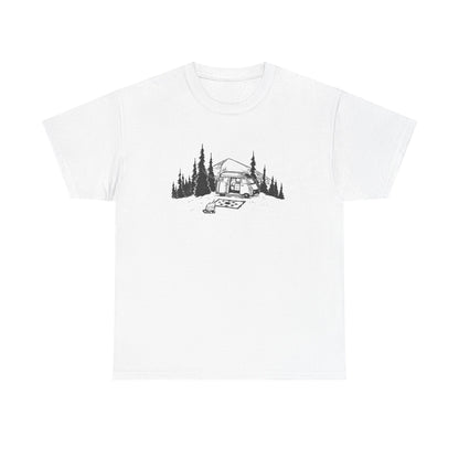 Nature Lover's Cabin Tee, Unisex Outdoor T-Shirt, Camping Apparel, Hiking Shirt, Gift for Adventurers, Eco-Friendly Clothing - MaisonThreadory