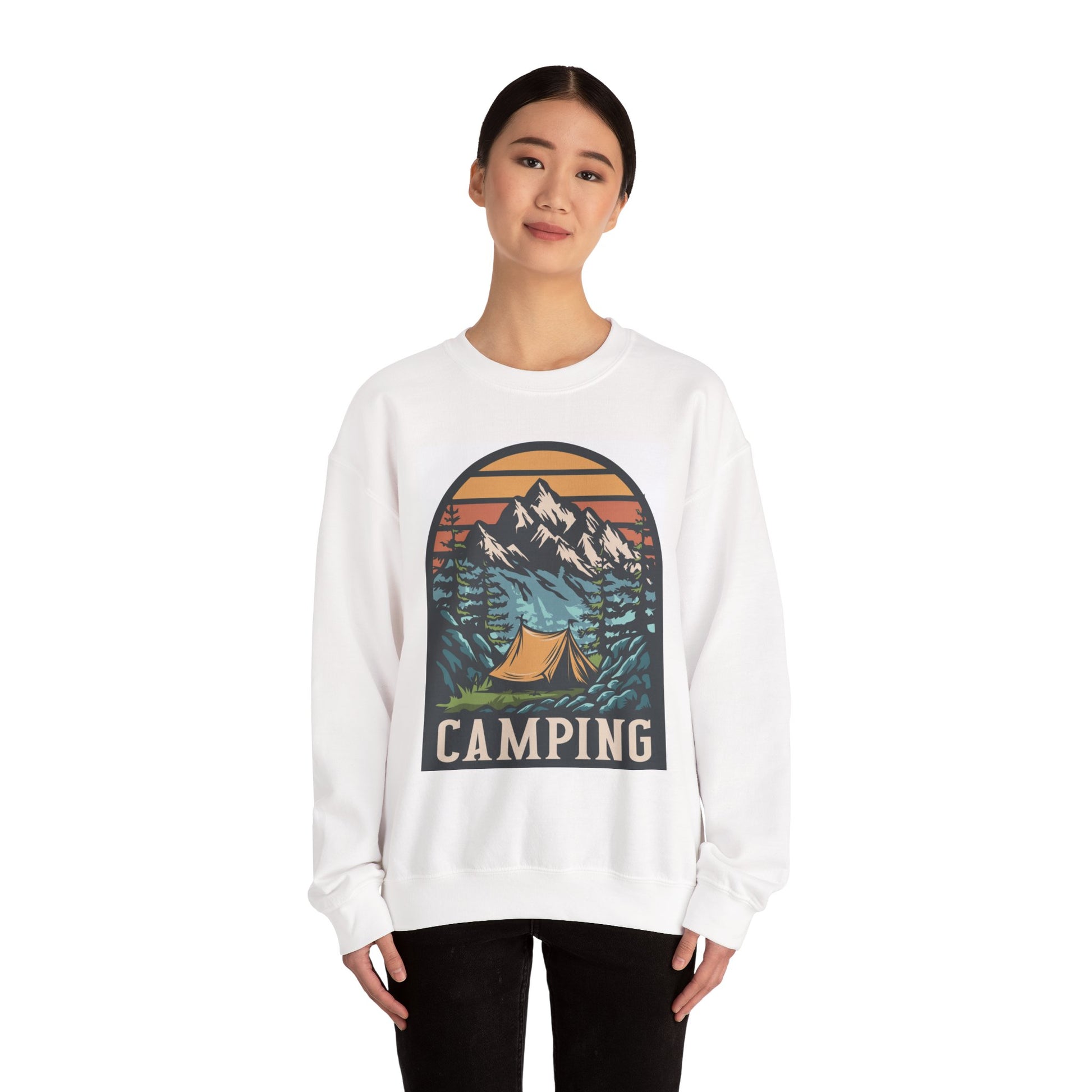 Camping Adventures Unisex Sweatshirt - Cozy Outdoor Gear, Nature Lover Gift, Hiking Apparel, Travel Essential, Campfire Style - MaisonThreadory