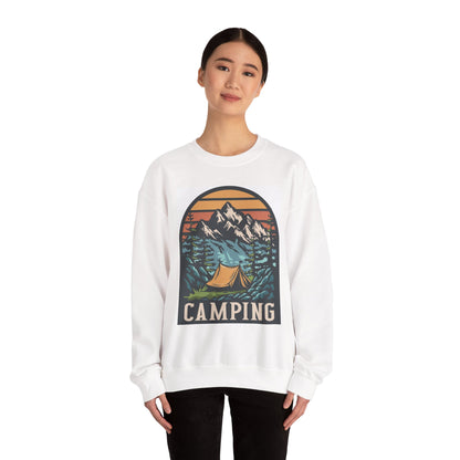 Camping Adventures Unisex Sweatshirt - Cozy Outdoor Gear, Nature Lover Gift, Hiking Apparel, Travel Essential, Campfire Style - MaisonThreadory