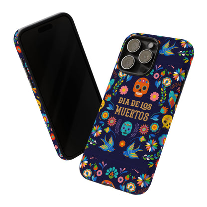 Colorful Dia de los Muertos Phone Case, Skull Design, Floral Phone Cover, Sugar Skull Accessories, Day of the Dead Gift