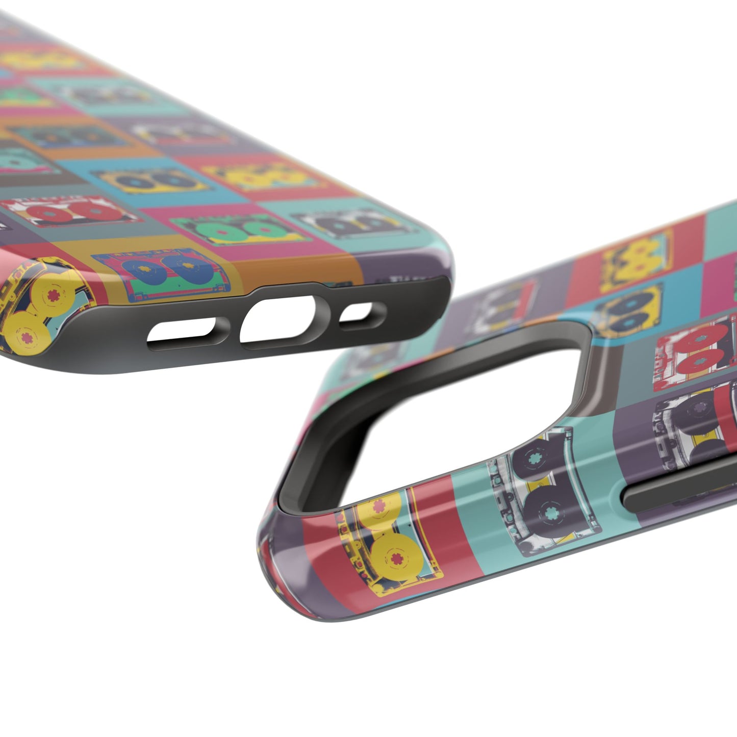 Retro Cassette Tape Phone Case, Vintage Style Tough Case, Music Lover Gift, Funky Tech Accessory, Fun Phone Cover