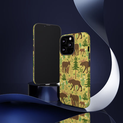 Moose Phone Case - Nature Lover's Accessory, Gifts for Outdoorsy Friends, Wildlife Decor, Eco-Friendly Cover, Forest Adventure Gear - MaisonThreadory