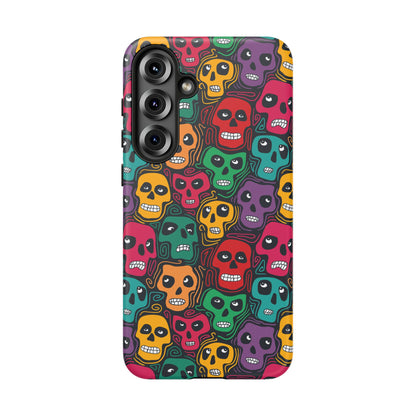Phone Case, Day of the Dead Tough Case Phone, Mexican Skull Phone Cover, Floral Skeleton Phone Protector, Sugar Skull iPhone Case, Tough