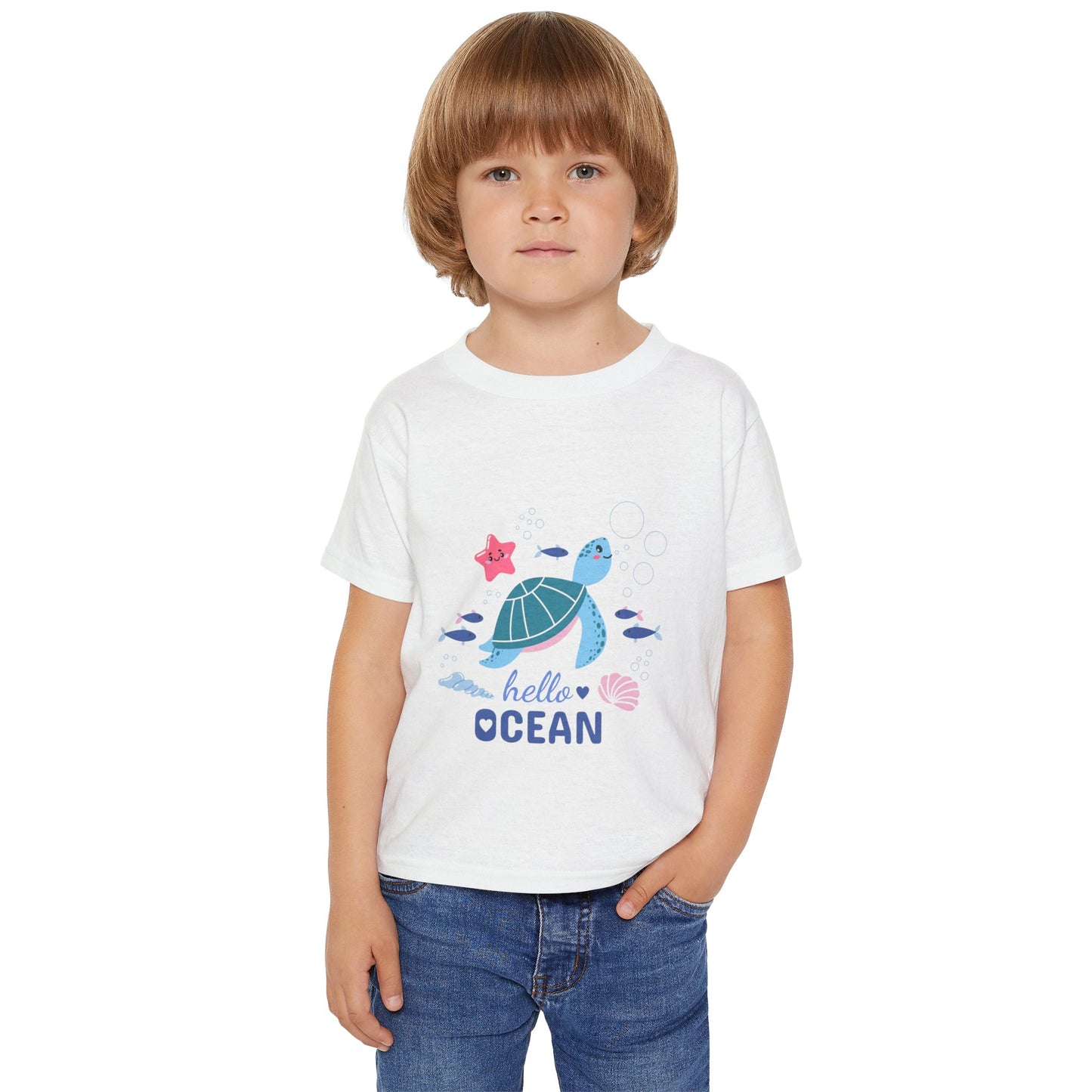 Toddler T-Shirt — “Hello Ocean” Sea Turtle Graphic
