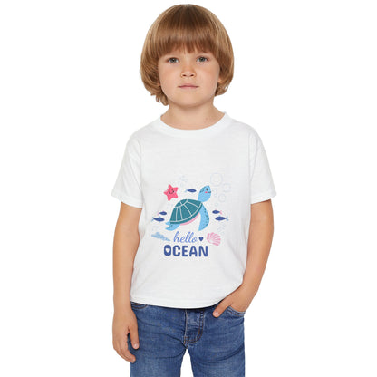Toddler T-Shirt — “Hello Ocean” Sea Turtle Graphic