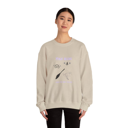Magic Begins Sweatshirt - Cozy Unisex Crewneck, Perfect for Gifts, Spirituality, Comfort Wear, Casual Everyday Style - MaisonThreadory