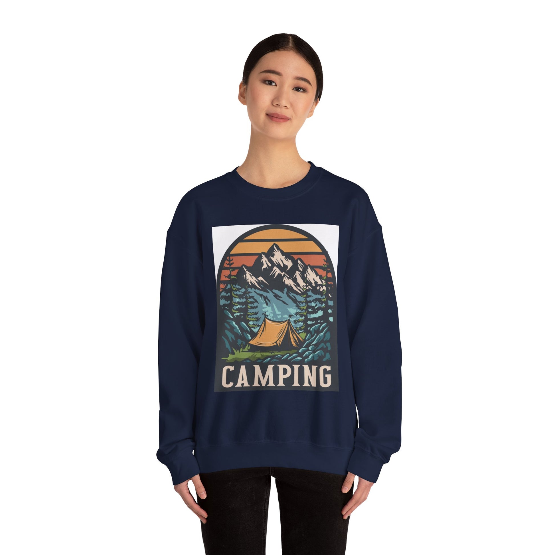 Camping Adventures Unisex Sweatshirt - Cozy Outdoor Gear, Nature Lover Gift, Hiking Apparel, Travel Essential, Campfire Style - MaisonThreadory