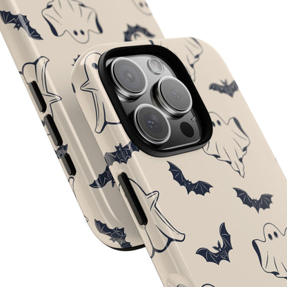 Halloween Phone Case, Ghosts and Bats, Cute Phone Cover, Spooky Accessories, Fall Decor, Gifts for Her, Halloween Party - MaisonThreadory