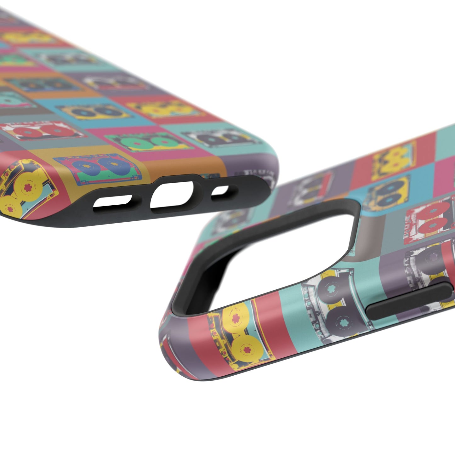 Retro Cassette Tape Phone Case, Vintage Style Tough Case, Music Lover Gift, Funky Tech Accessory, Fun Phone Cover