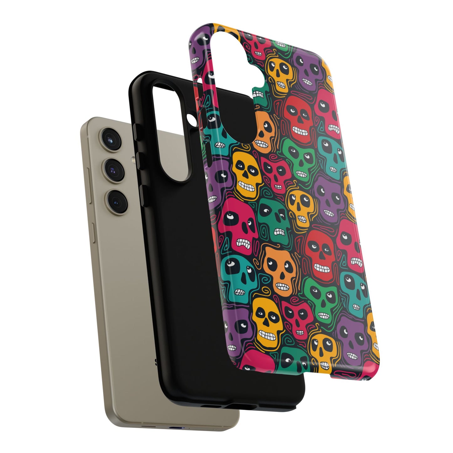 Phone Case, Day of the Dead Tough Case Phone, Mexican Skull Phone Cover, Floral Skeleton Phone Protector, Sugar Skull iPhone Case, Tough