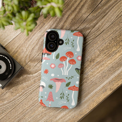 Whimsical Mushroom Phone Case, Cute Floral Smartphone Cover, Unique Gift for Nature Lovers, Trendy Tech Accessory, Eco-friendly Case