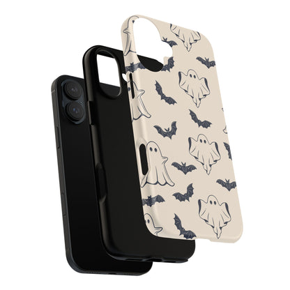 Halloween Phone Case, Ghosts and Bats, Cute Phone Cover, Spooky Accessories, Fall Decor, Gifts for Her, Halloween Party - MaisonThreadory