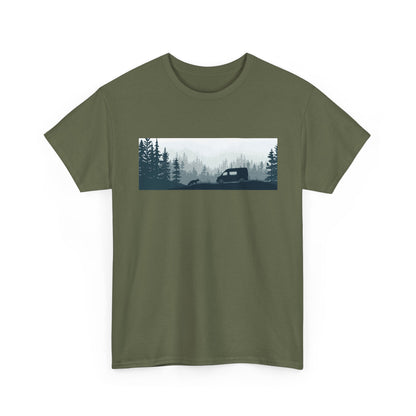 Nature Adventure Unisex Heavy Cotton Tee, Camping Shirt, Outdoor Wear, Gift for Nature Lovers, Eco-Friendly Apparel, Adventure Outfit - MaisonThreadory