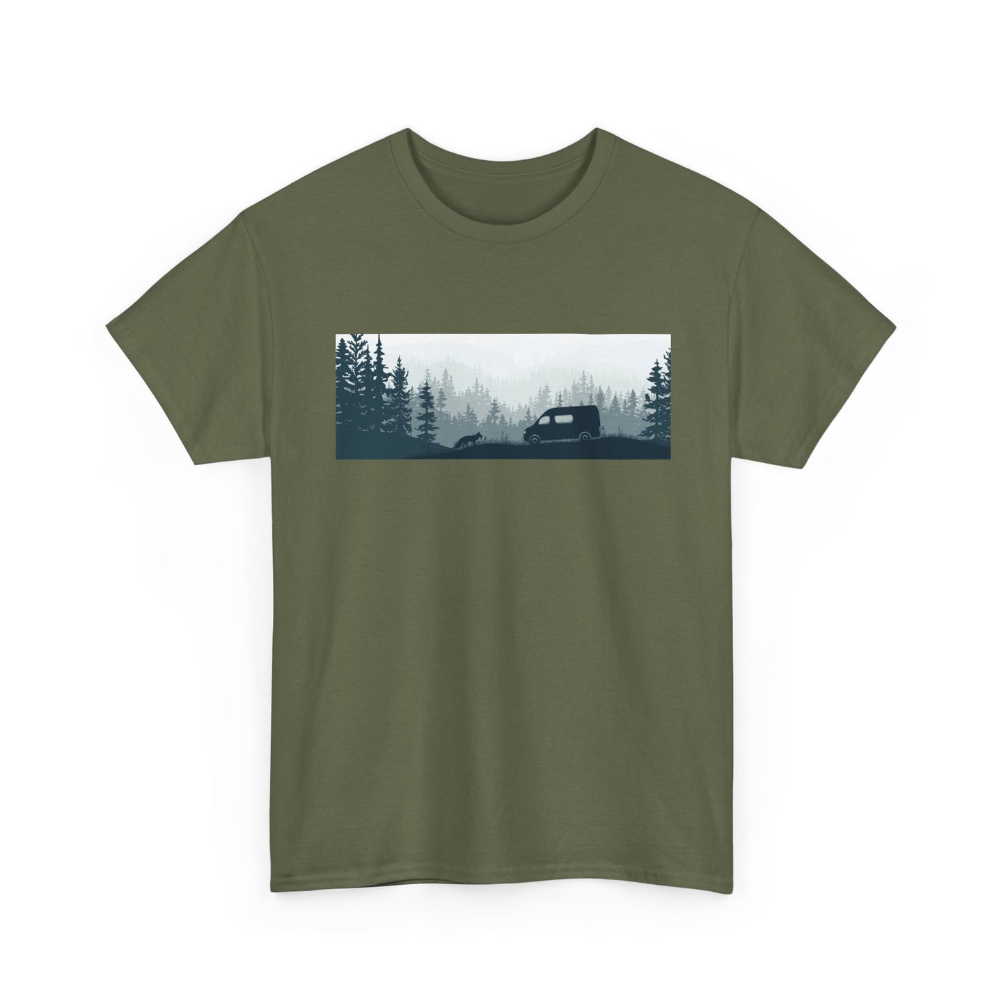 Nature Adventure Unisex Heavy Cotton Tee, Camping Shirt, Outdoor Wear, Gift for Nature Lovers, Eco-Friendly Apparel, Adventure Outfit - MaisonThreadory