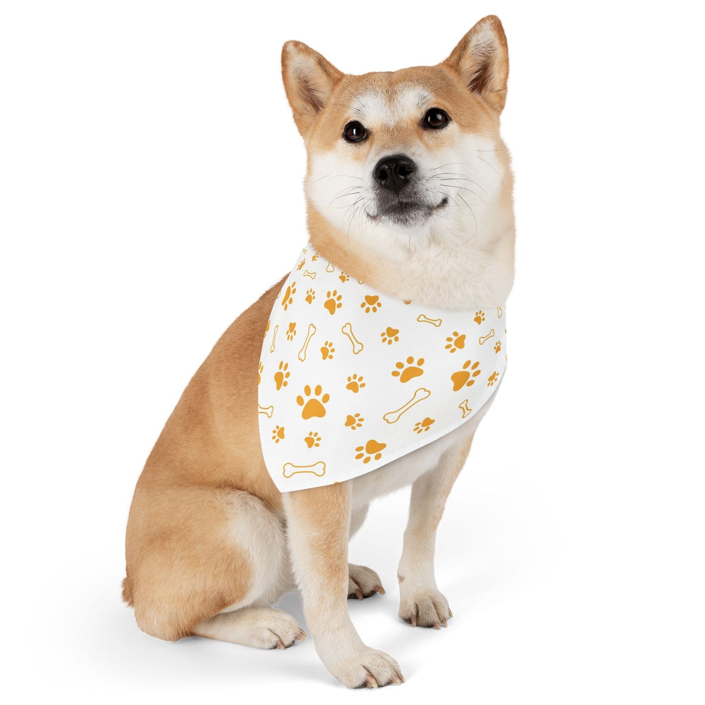 Cute Pet Bandana Collar with Paw Print Design, Dog Accessories, Pet Clothing, Dog Fashion, Gift for Pet Lovers - MaisonThreadory