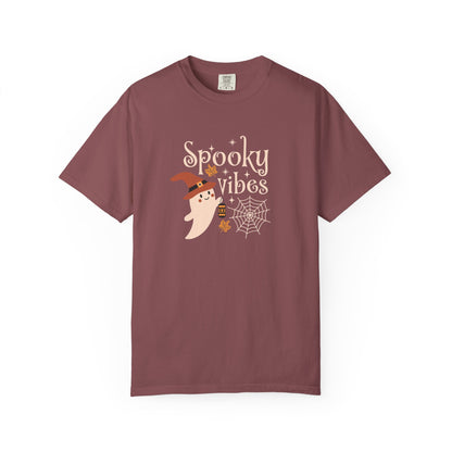 Spooky Ghost T-Shirt, Halloween Apparel, Unisex Tee, Fall Fashion, Cute Ghost Design, Perfect for Autumn Celebrations - MaisonThreadory