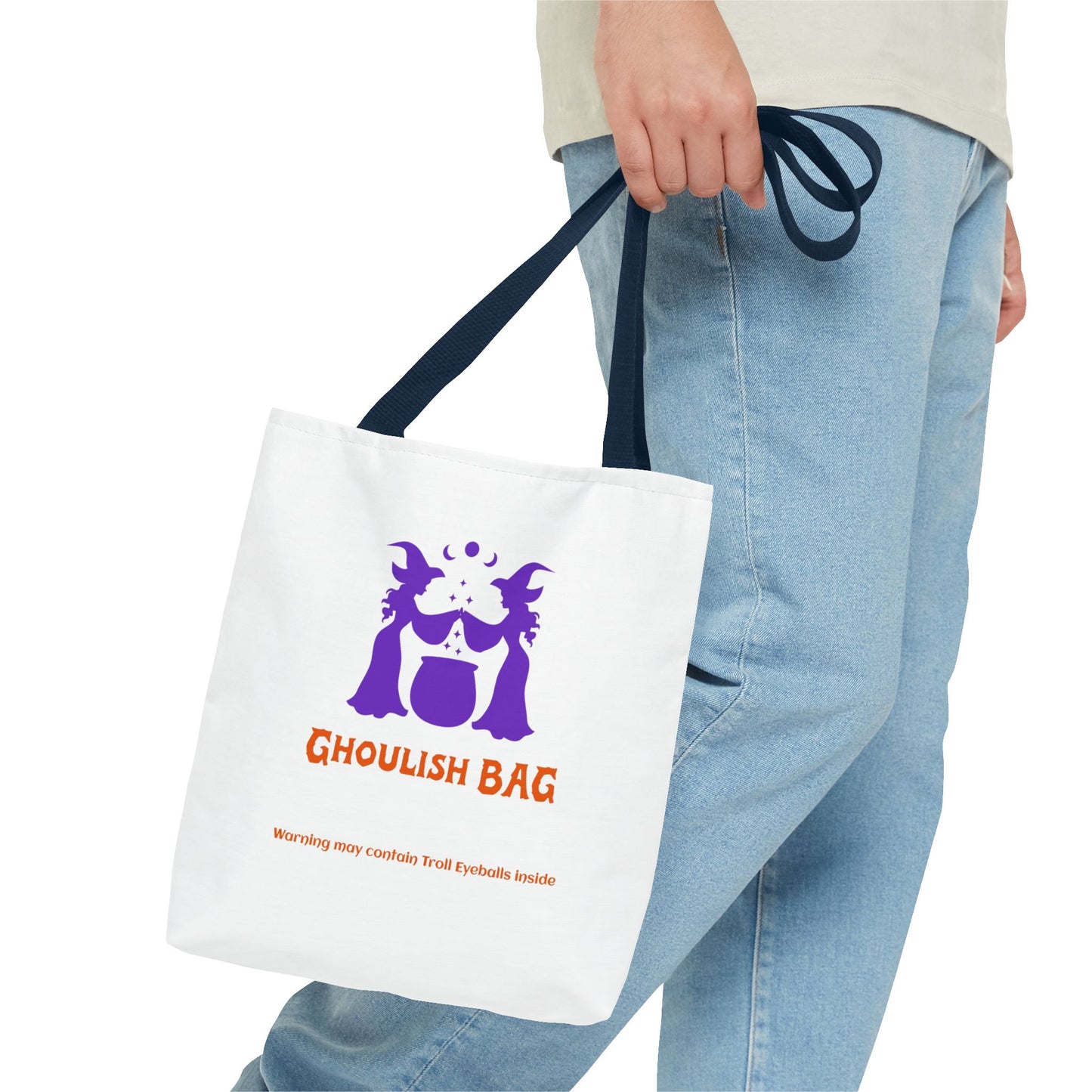 Ghoulish Tote Bag - Spooky Halloween Carryall, Trick-or-Treat Bag, Witchy Gift, Ghoul Tote for Fall, Party Essential - MaisonThreadory