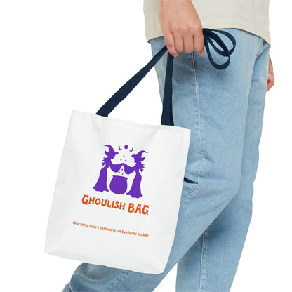 Ghoulish Tote Bag - Spooky Halloween Carryall, Trick-or-Treat Bag, Witchy Gift, Ghoul Tote for Fall, Party Essential - MaisonThreadory