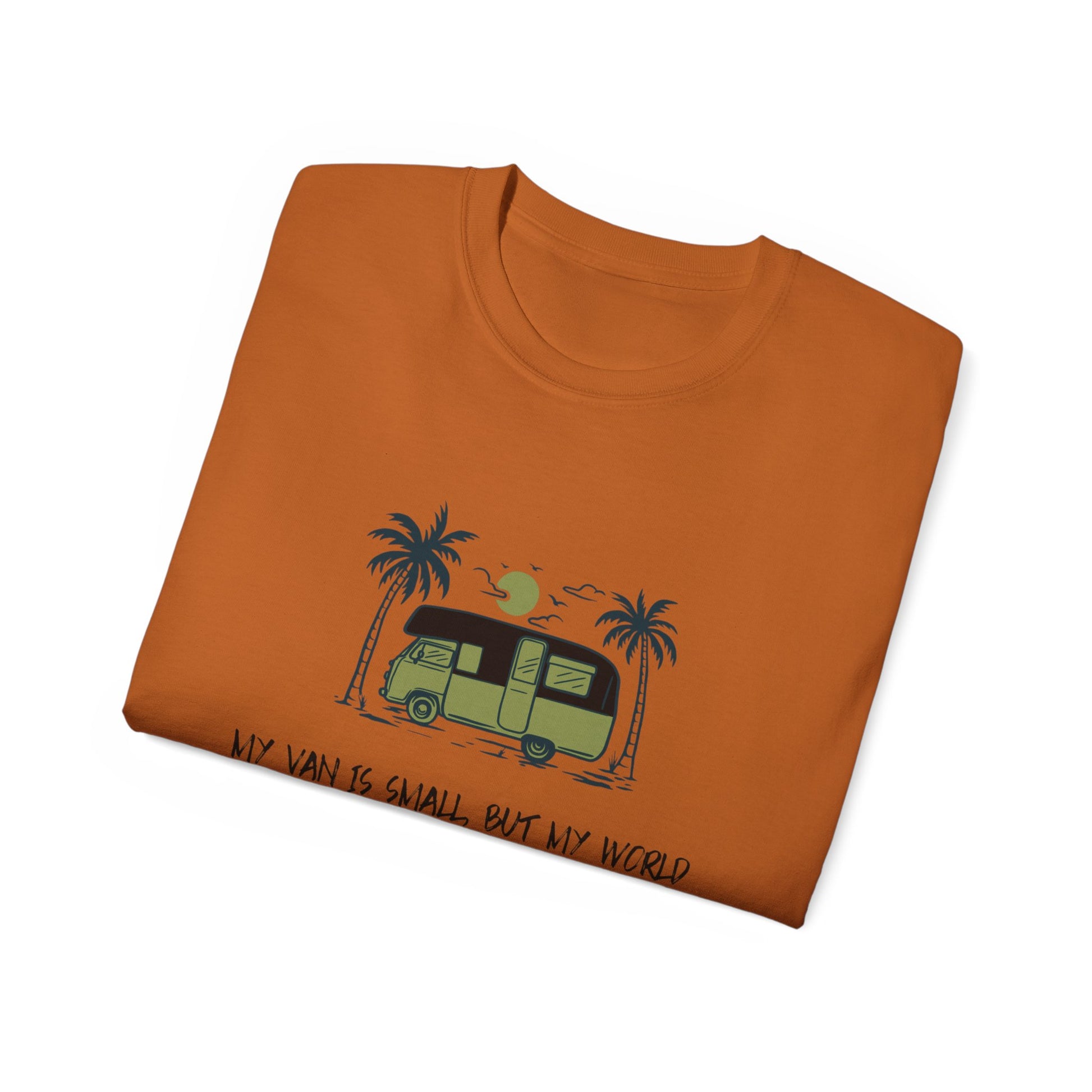 Vast World Van Tee, Travel T-Shirt, Adventure Tee, Camping Gift, Road Trip Shirt, Nature Lover Apparel - MaisonThreadory