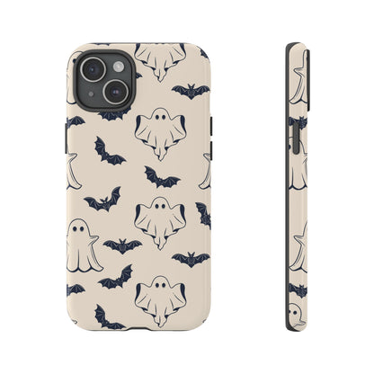 Halloween Phone Case, Ghosts and Bats, Cute Phone Cover, Spooky Accessories, Fall Decor, Gifts for Her, Halloween Party - MaisonThreadory