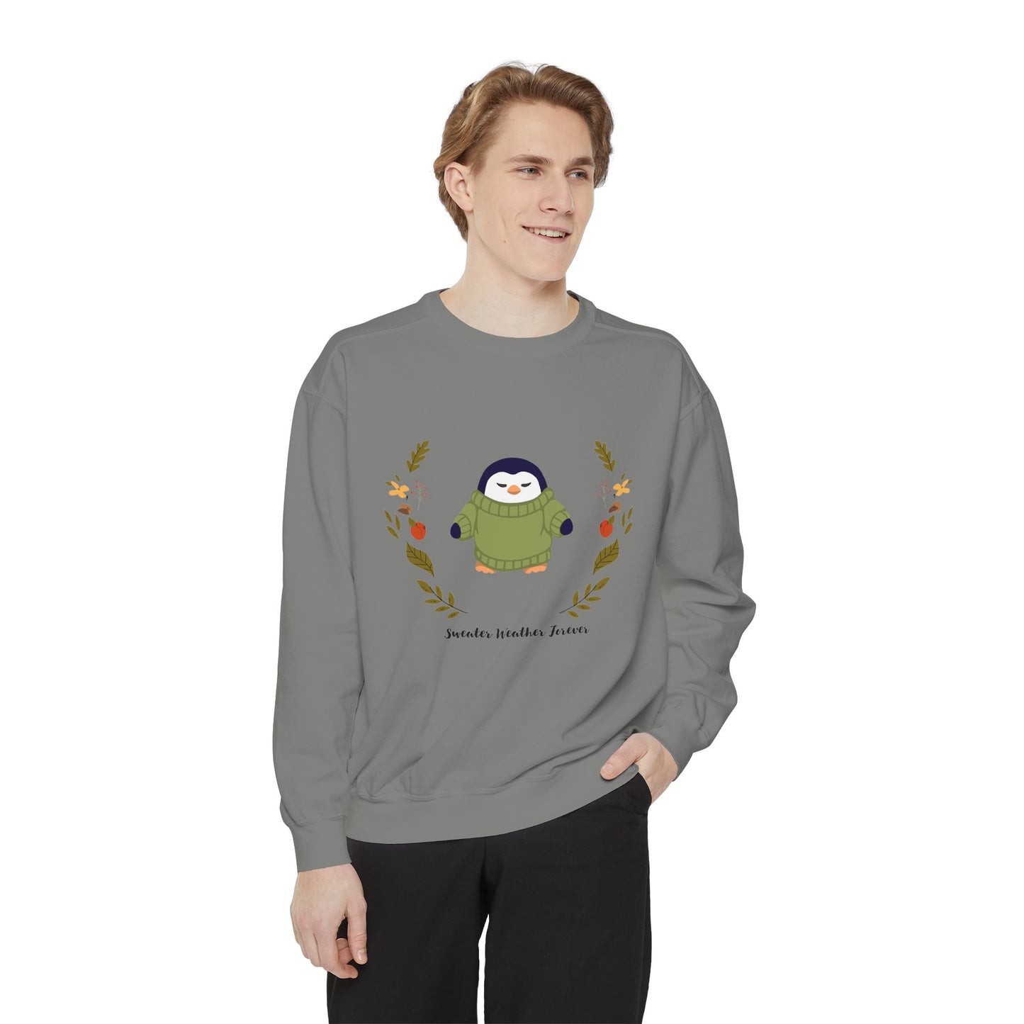 Whimsical Penguin Sweatshirt, Cozy Unisex Pullover for Every Occasion, Gift for Winter Lovers, Cute Fall Apparel, Festive Holiday Clothing - MaisonThreadory